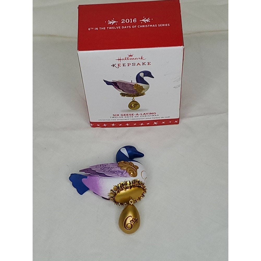 Hallmark Keepsake Six Geese-A-Laying Ornament (2016) 12 Days Of Christmas (6th)